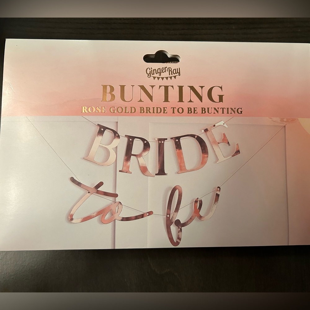 Rose Gold “Bride To Be” Party Banner